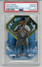 2022 TOPPS DIAMOND GREATS DIE CUTS #DGDC6 TED WILLIAMS RED SOX PSA 10 LOW POP