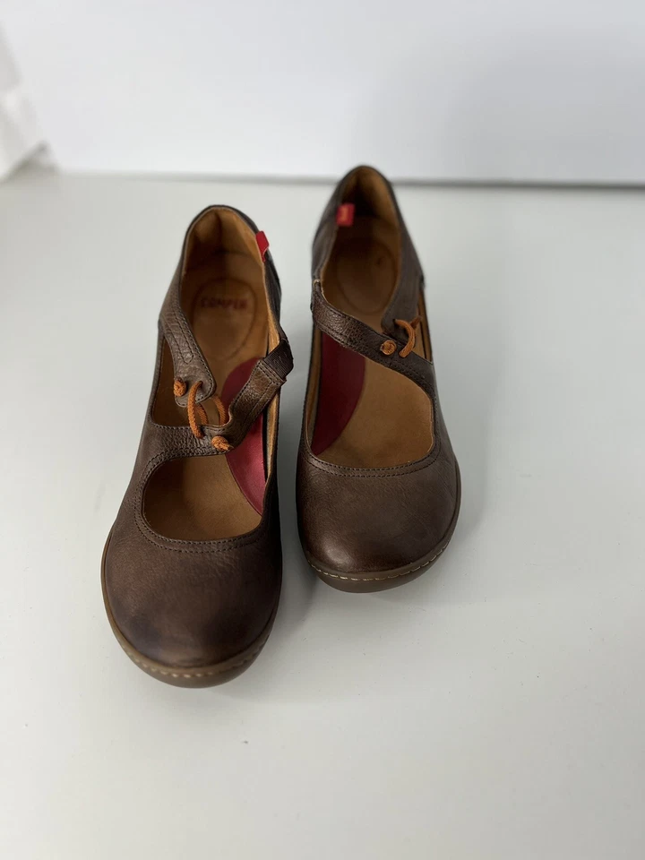 Camper Brown Leather Mary Jane Heeled Shoes Size EU 40 US 10 - Image 3 of 4
