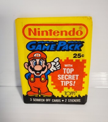 11989 Topps Nintendo Gamepack Factory Sealed Trading Card Pack