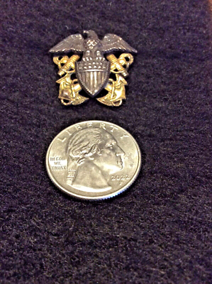 Vintage WWII US Navy Pin-unmarked- Sterling-Classic Design