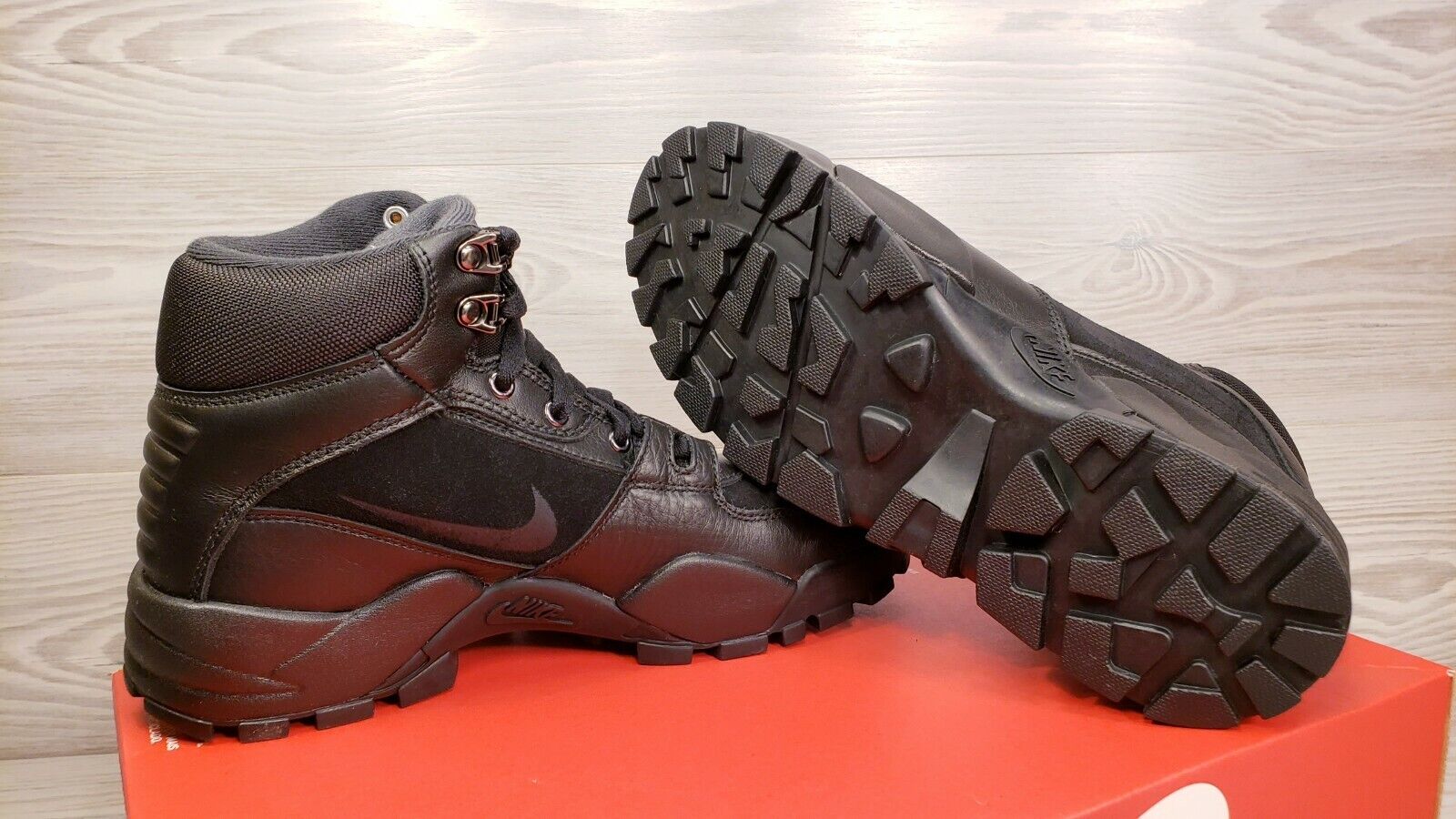 Nike Rhyodomo GTX GORE-TEX Black Leather Boots CQ0186 001 Men's 7 