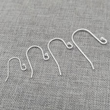 5 Sterling Silver Ear Wires with Ball End Bead Earring Hooks