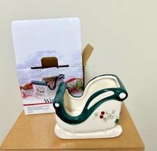 Sleigh Ride Ceramic Vintage Christmas Candy Dish Holiday