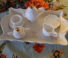 Little Town On The Prairie Mini Porcelain Souvenir Breakfast Teaset Missing Cup