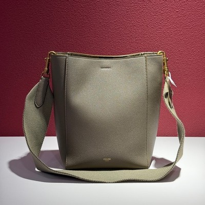 CELINE Grey Bucket Shoulder Bag for Women
