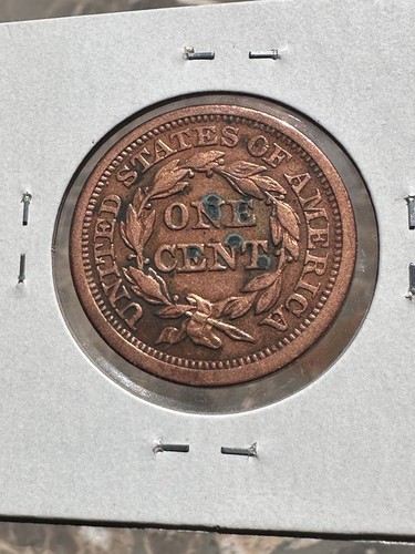 1853 braided hair large cent- XF / Extra Fine - Picture 4 of 10