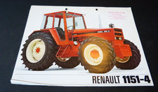 Renault 1151-4  alter Traktor Prospekt m. Techn. Daten RTM 119/1/76/10