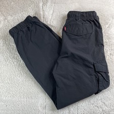 Levis Pants Youth Boys M Black Cargo Jogger Elastic Cuffs Pockets