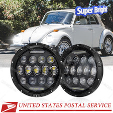 Pair 7 Inch Led Projector Headlights Hilo Beamfor 1950-1979 Vw Beetle Pair 7 Inch Led Projector Headlights Hilo Beamfor 1950-1979 Vw Beetle