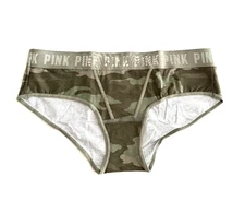 Victoria's Secret PINK Logo Hipster Panty Green Camo