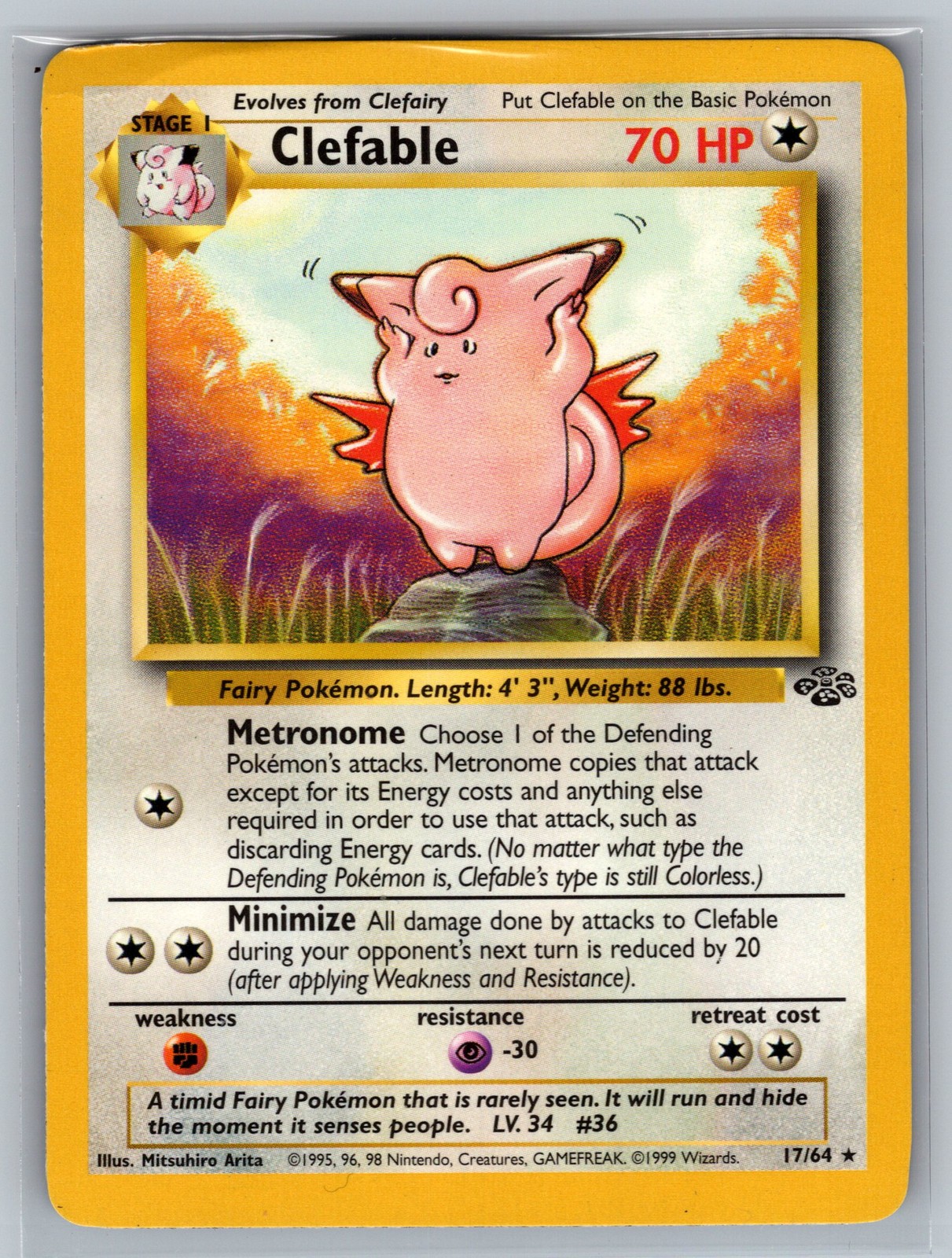 Clefable (17) Rare Jungle 17/64 LP