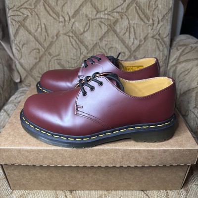 Dr. Martens 1461 3 Eye Leather Oxfords Cherry Red Smooth - Men's 7