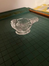Clear Glass Bird Salt - KB au5