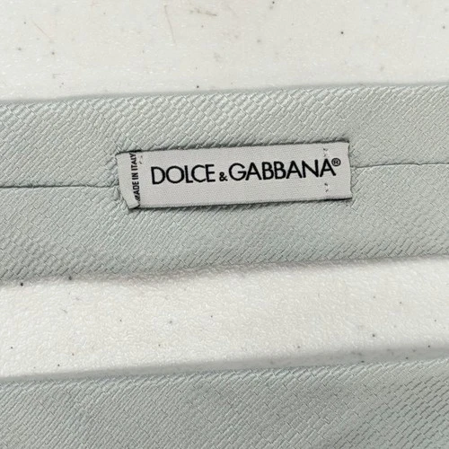 Dolce & Gabbana Italy Men's Frost Mint Blue Geometric Pattern Silk Jacquard Tie image 5