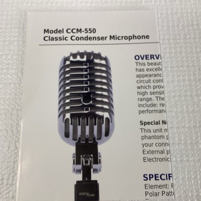 Microphone Stellar Lab Item # 35-8855 Uni-Directional 20Hz-20Hz