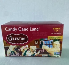 CANDY CANE LANE Green Holiday Tea 18-Tea Bags BB 8/2026