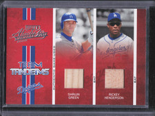 2005 Certified Materials Shawn Green Rickey Henderson Team Tandems Relic /150
