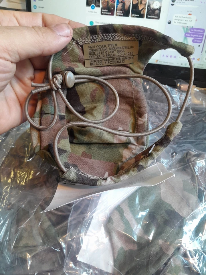 Army Surplus Military Camouflage FACE COVER MASKS New In Package Type II - Image 2 of 4