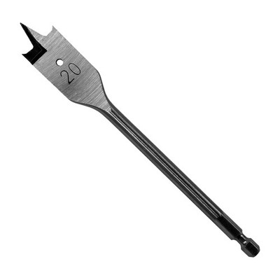 Flachfräsbohrer Ø 20 mm 1/4'' 6-kant Aufnahme Holzflachbohrer Senker Flachbohrer