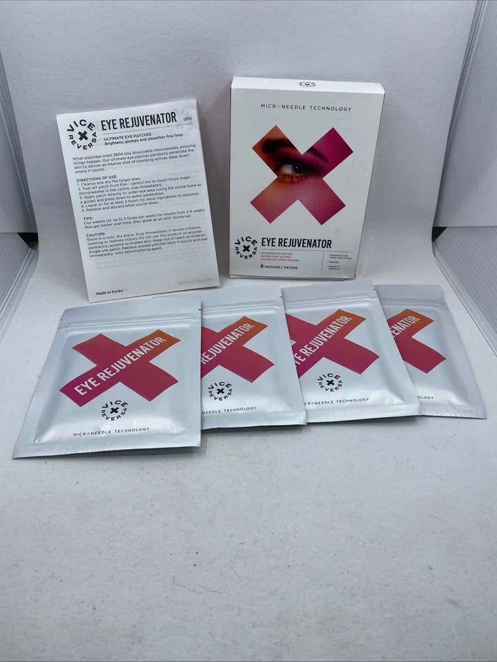 4 Pair 8 Patches Reversa Eye Rejuvenator Microneedle Technology - Image 2 of 4