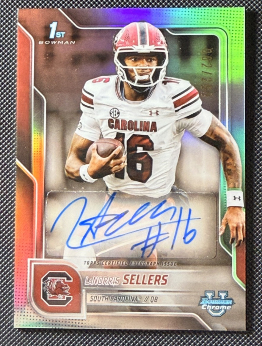 2025 Bowman Chrome University LaNorris Sellers 1st Bowman Refractor Auto /299