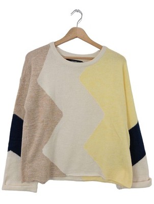 VERO MODA Strickpullover Damen Pullover Gr. DE 36 wollweiß-weiß-blassgelb