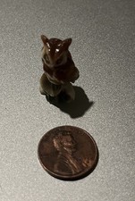 Tiny Painted Brown Barn Owl Mini Figure Resin...