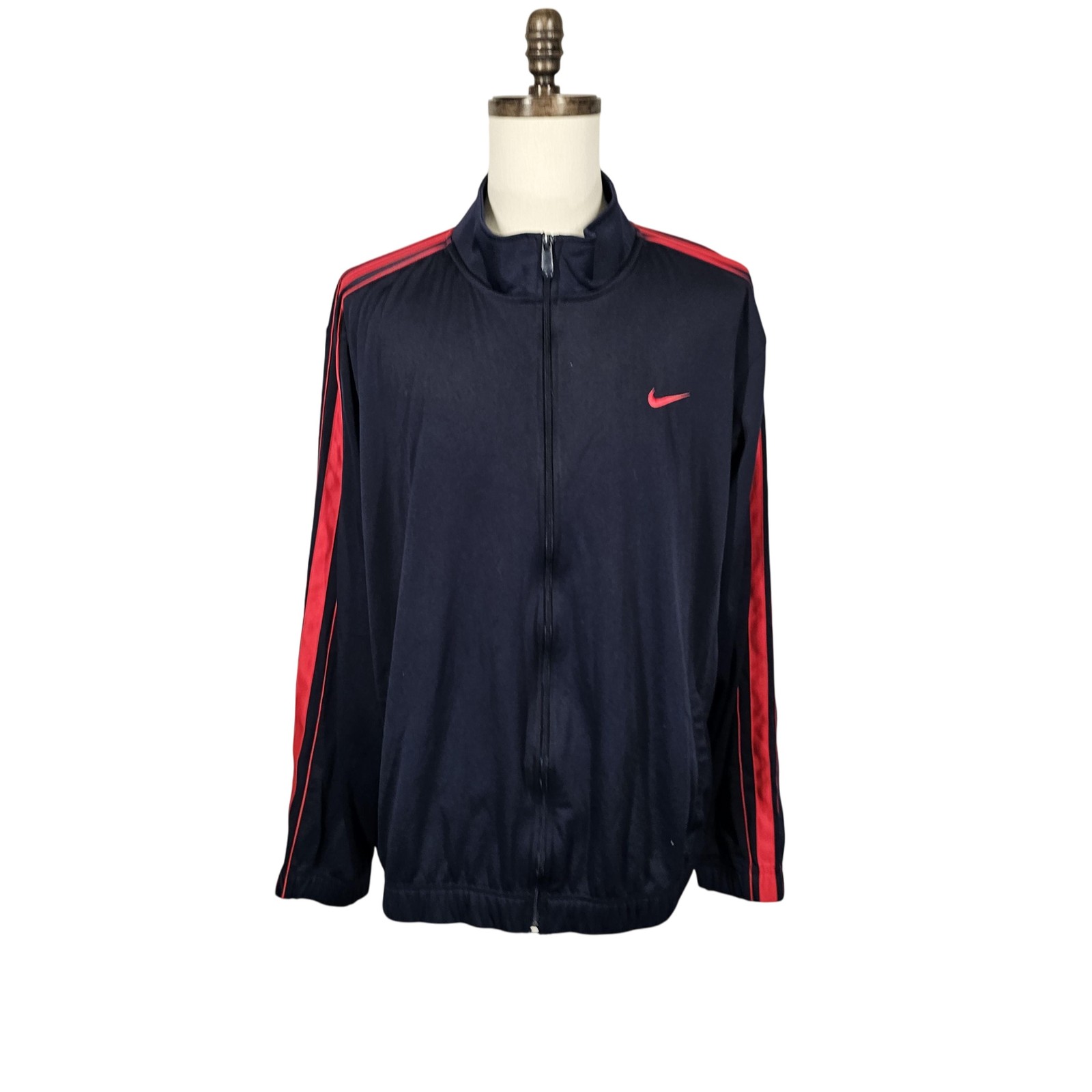 SACAI X NIKE Nike Giacca Uomo 2XL Track Full Zip Swoosh Rosso Righe Poliestere 411218 455