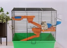 Pet Champion Hamster Habitat/Cage w/Water Bottle & Food/Water Dishes, NEW