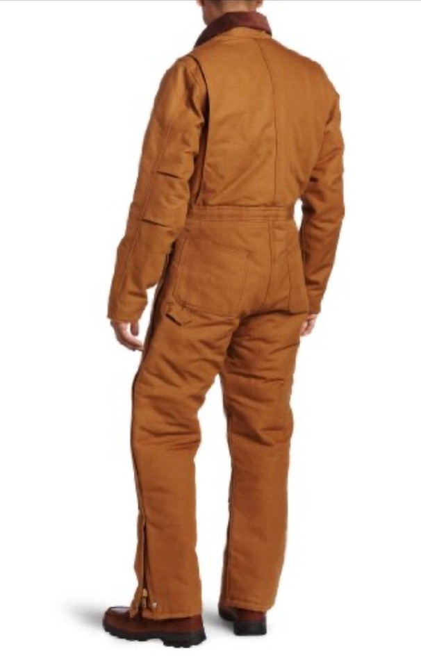 Carhartt Arctic Quilt Lined Duck Coveralls Double Knee Brown X02 Men's