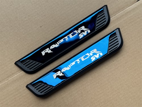 4PCS Blue Car Door Scuff Sill Cover Panel Step Protector For Raptor Accessories - Picture 6 of 13