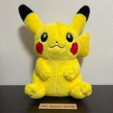 Pokemon Center Original Pikachu Big Fluffy Plush Doll Stuffed Toy 44cm Used