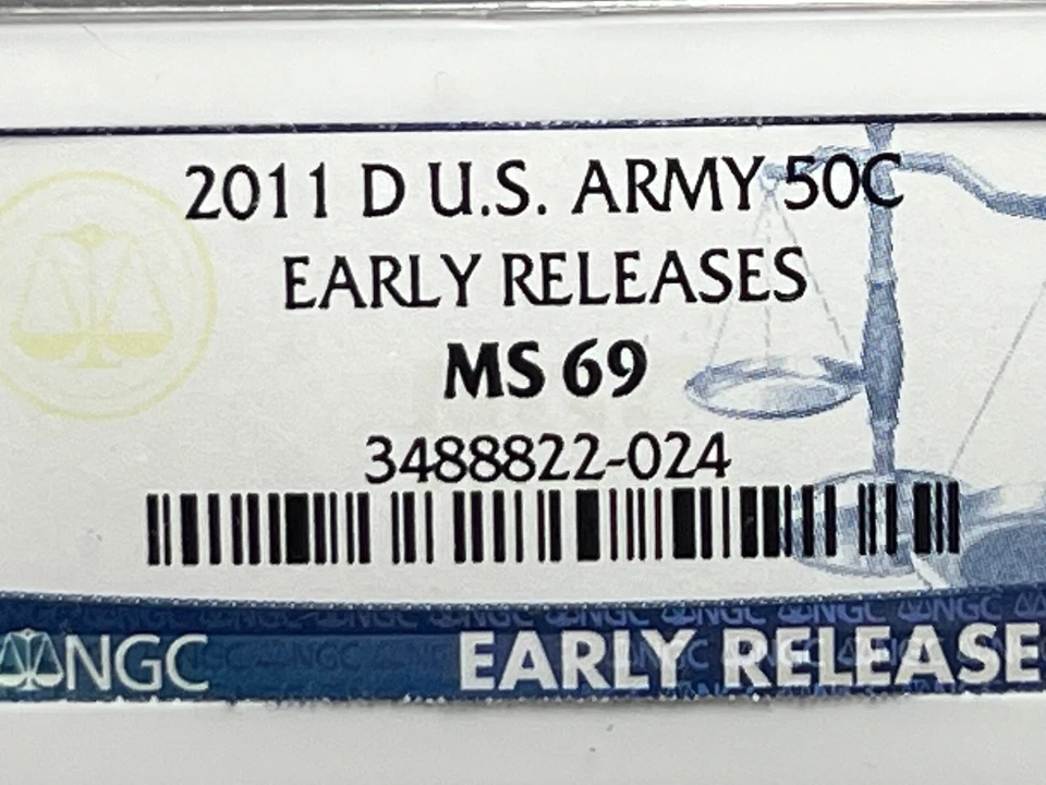 2011 Denver U.S. Army 50 C Early Releases NGC MS 69 - Image 4 of 4