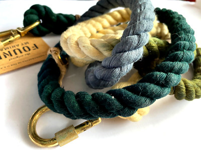 Found My Animal The Catskill Ombre Cotton Rope Dog Leash Adjustab Gr. L ca. 13mm