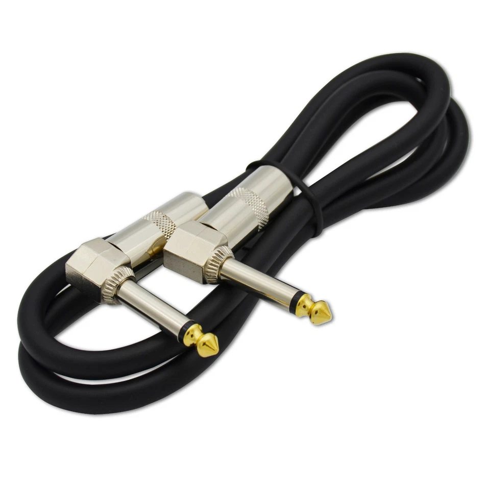 2,3ft 1/4 to 6.35 mm TS right angle audio sound speaker wire SPEAKON DJ cable - Image 2 of 4