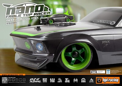 1/64 HPI Racing Nano-TTR 1969 Ford Mustang RTR-X Ready To Run RC
