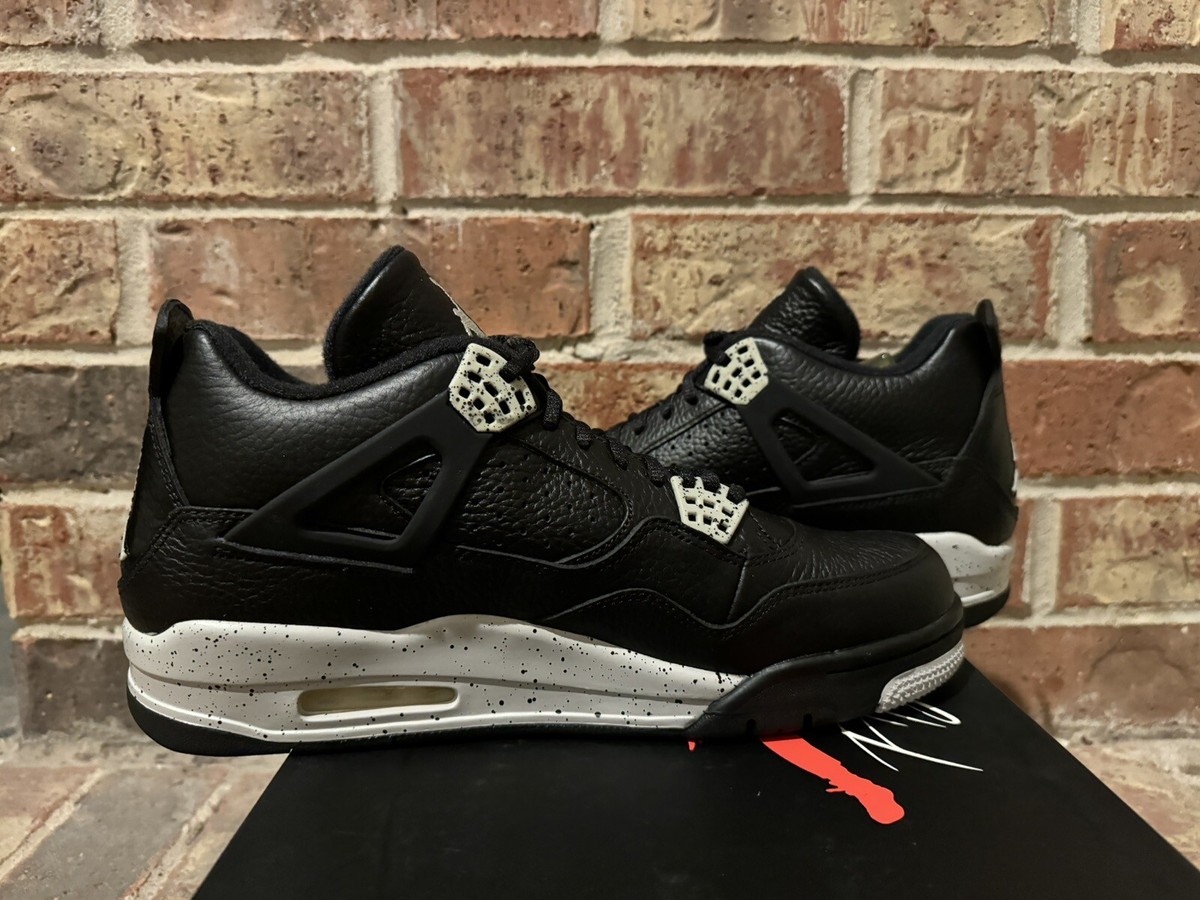 New 10.5 Nike Air Jordan 4 IV Retro Oreo 2015 Black Tech Grey