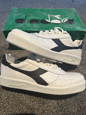 Diadora Trainer B Elite White Blue Size Uk 9.5