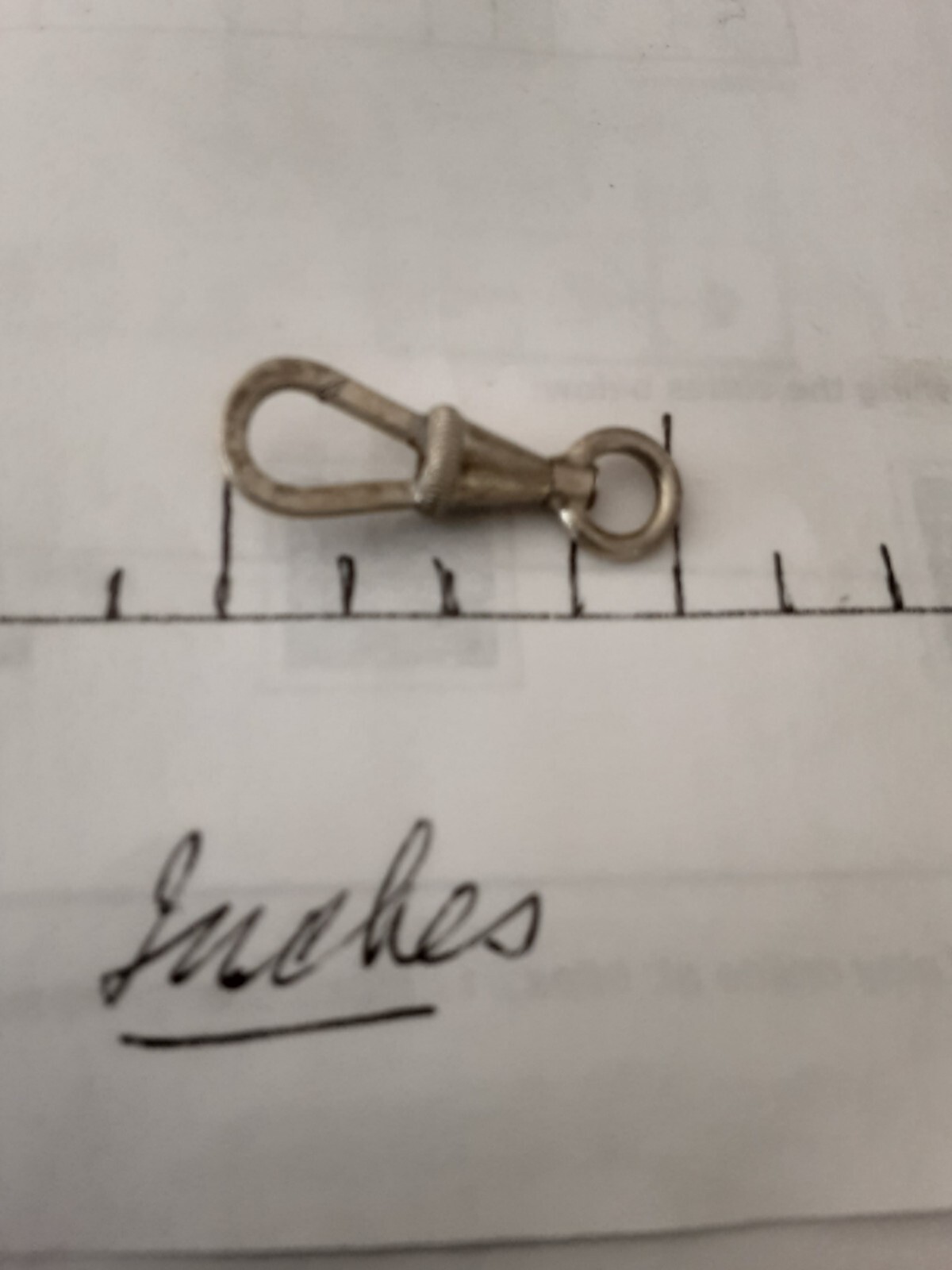 Vintage Silver Pocket Watch Chain with Swivel Clasp as Pictured