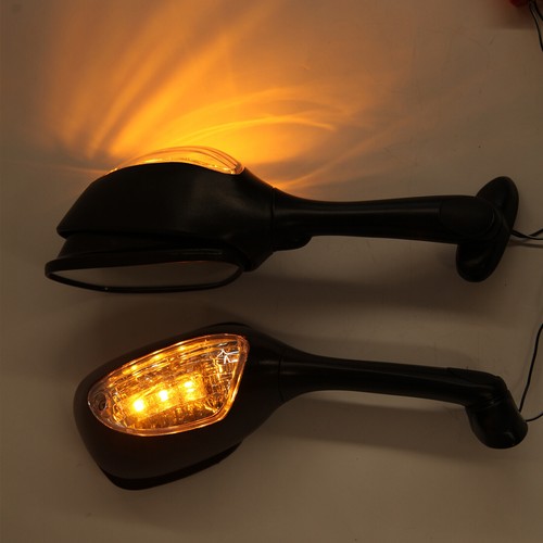 Motorcycle LED Turn Signal Side Mirrors For Suzuki GSX-R1000 GSX-R750 GSX-R600 - Picture 3 of 12