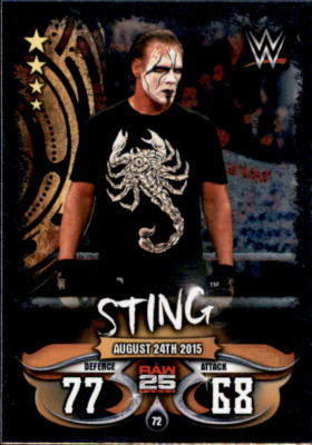 Topps Slam Attax Live - Karte 72 - Sting - Raw 25 Years