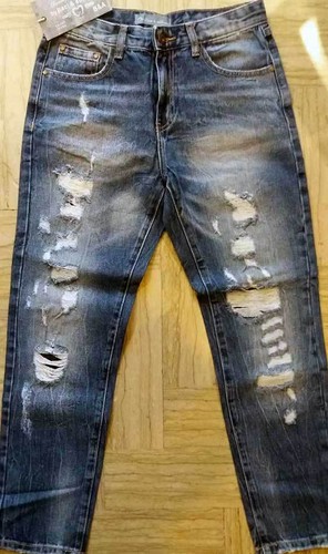 Jeans uomo Baci \u0026 Abbracci moda con rotture foderate e sbiaditure art BD12  | eBay