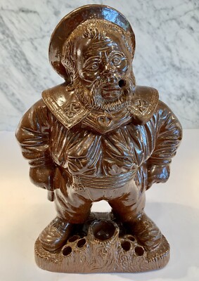 Large Staffordshire Rockingham Glaze Sailor Marin Humidor Tobacco Jar 19th  C