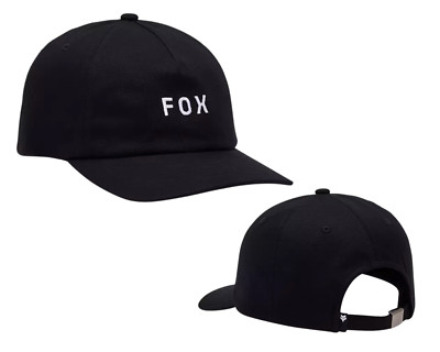 FOX Wordmark Adjustable Hat Kappe verstellbare Cap Mütze Cappy Bauwolle One Size