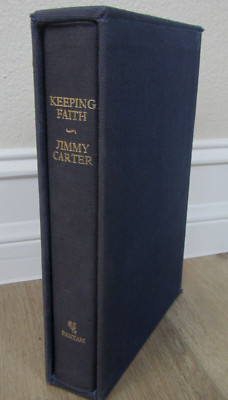 US PRESIDENT JIMMY CARTER KEEPING FAITH SIGNED BOOK BANTAM W/ SLIPCASE 1982