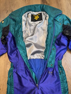 Descente Ski Suit One Piece Snowsuit Mens Medium Snow Bib