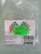 MID-USA, Harley.  3/8 -24 10mm. Banjo Bolt. Chrome.