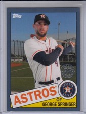 2020 Topps Series 1 George Springer Blue Parallel 35th Anniversary 1985 Astros 
