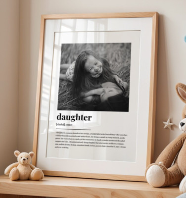 Personalisierter Fotodruck Tochter Definition | Foto mit individueller Definition