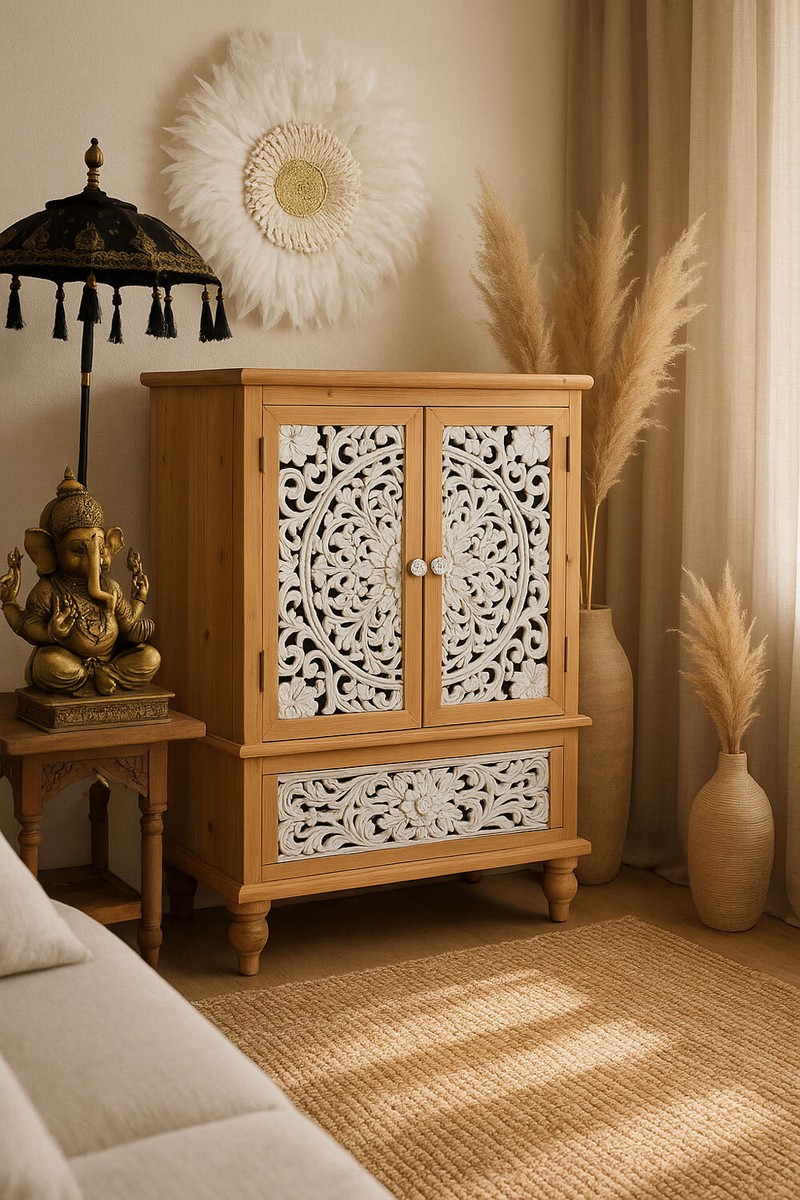 Cabinet Lacadee half cabinet mandala furniture tattoo hallway cabinet  sideboard - Main Image